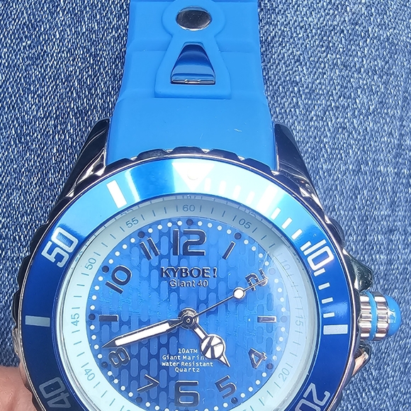 Kyboe! Turquoise Blue 40mm Quartz New - Picture 4 of 7